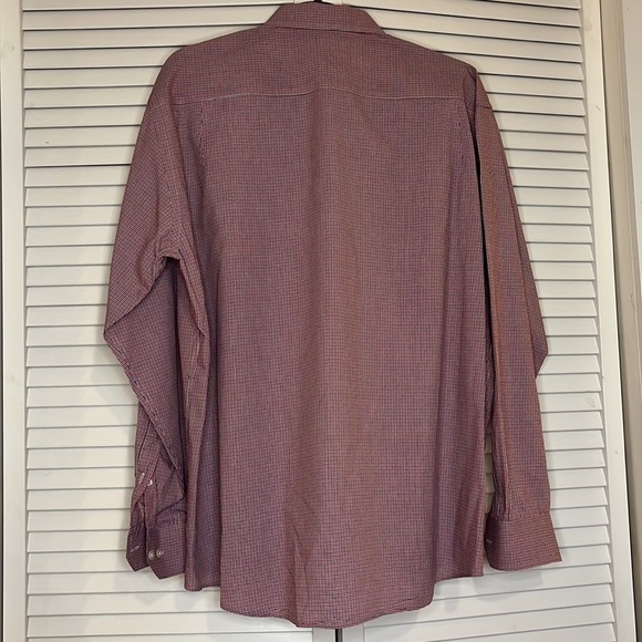 NÁUTICA MEN DRESS SHIRT NECK 17 34/35 RED BLUE BOTTOMS DOWN - Picture 2 of 12